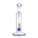 12” Bent Neck Straight Drop Shower Perc Glass Water Pipe - Various Colors - (1 Count)-Hand Pipes, Rigs, & Bubblers