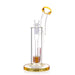 12” Bent Neck Straight Drop Shower Perc Glass Water Pipe - Various Colors - (1 Count)-Hand Pipes, Rigs, & Bubblers