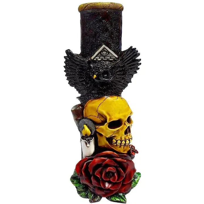 12" Hand Crafted Resin Water Bubbler - Various Designs - (1 Count)-Hand Pipes, Rigs, & Bubblers