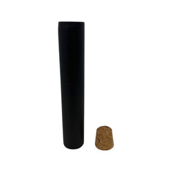 120mm Matte Black Opaque Glass Blunt Tube w/ Wood Cork - (100 - 45,000 Count)-Joint Tubes & Blunt Tubes