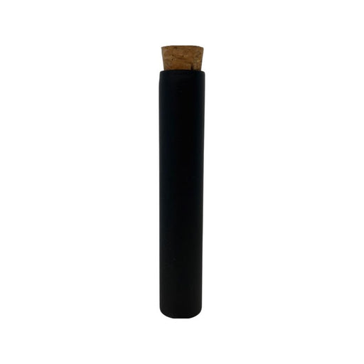 120mm Matte Black Opaque Glass Blunt Tube w/ Wood Cork - (100 - 45,000 Count)-Joint Tubes & Blunt Tubes