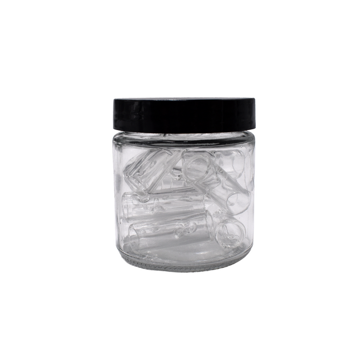12mm Round Glass Double Pinch Tips - (12 Count)-Hand Pipes, Rigs, & Bubblers