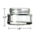 1/2oz 15 mL Clear Glass Low-Profile Jar with Black Lid - (280 - 28,000 Count)-Glass Jars
