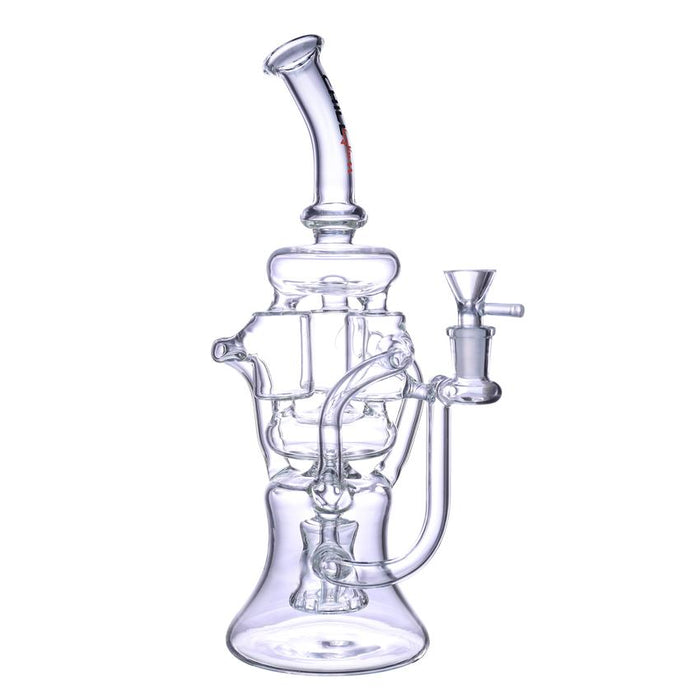 13" Chill glass Cylinder Perc Recycler Waterpipe - Colors May Vary - (1 Count)-Glass Water Pipes