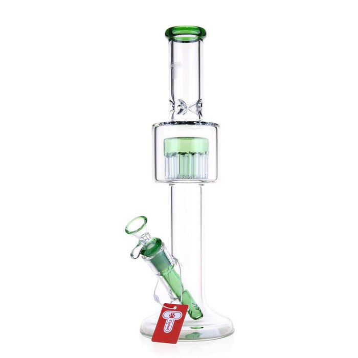 13” Dome Tree Arm Perc Glass Water Pipe - Various Colors - (1 Count)-Hand Pipes, Rigs, & Bubblers