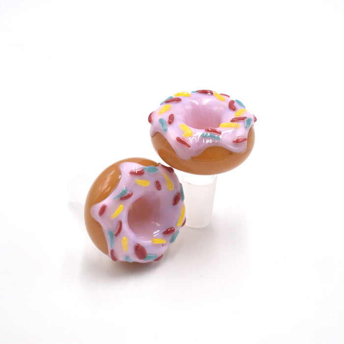 14mm Donut Replacement Bowl Piece - Design May Vary - (2 Count)-Hand Glass, Rigs, & Bubblers