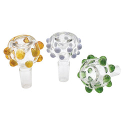 14mm Glass Replacement Male Bowl With Knobs - Color May Vary - (1 Count)-Hand Glass, Rigs, & Bubblers