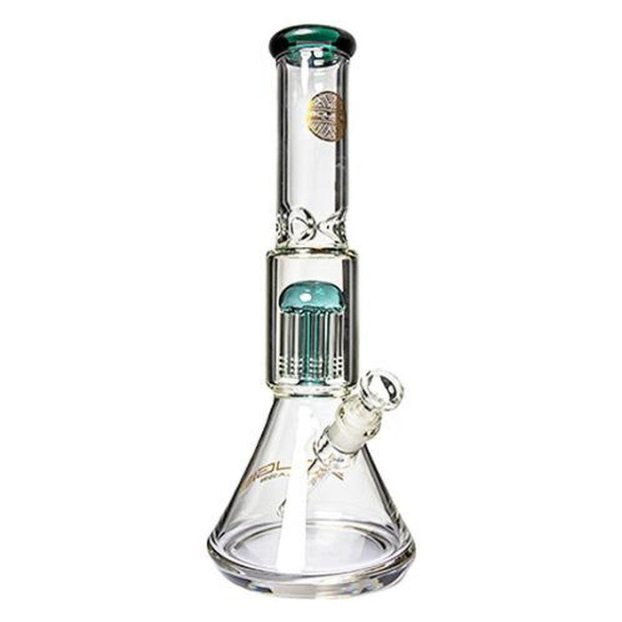 15" Bougie Beaker Water Pipe With Tree Perc - Various Colors - (1 Count)-Hand Pipes, Rigs, & Bubblers