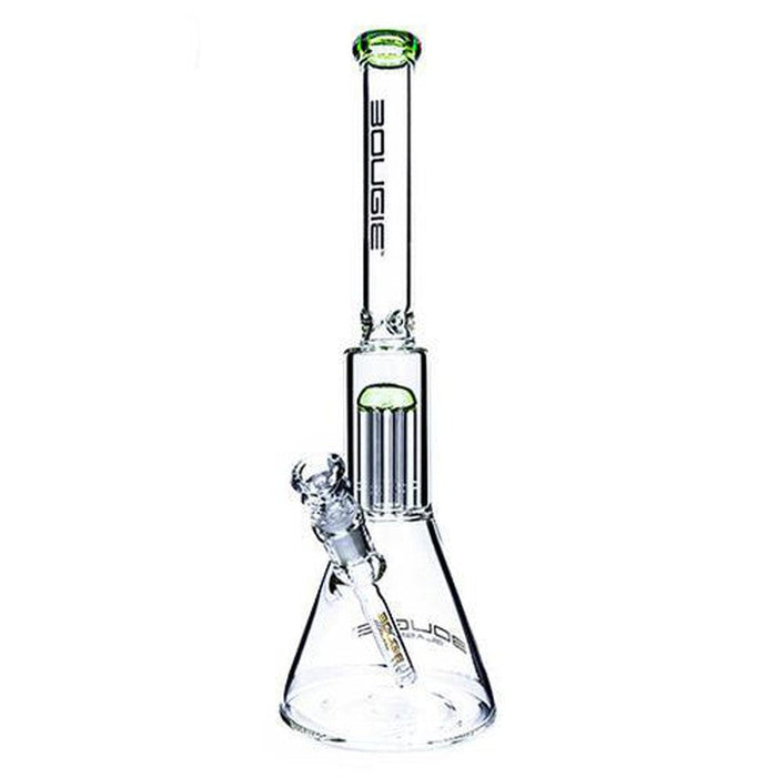 15" Bougie Long Neck Beaker Water Pipe W\ Tree Perc - Various Colors - (1 Count)-Hand Pipes, Rigs, & Bubblers