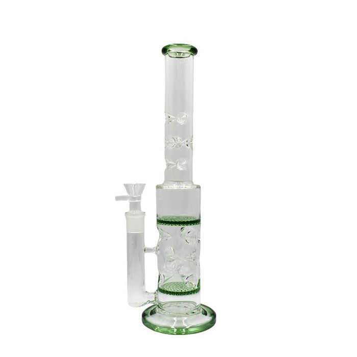 15.3" Double Honeycomb Perc Swiss Waterpipe - (1 Count)-Hand Pipes, Rigs, & Bubblers