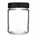 18oz Glass Jar with Black Lid - (24 Count)-Glass Jars