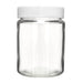 18oz Glass Jar with White Lid - (24 Count)-Glass Jars