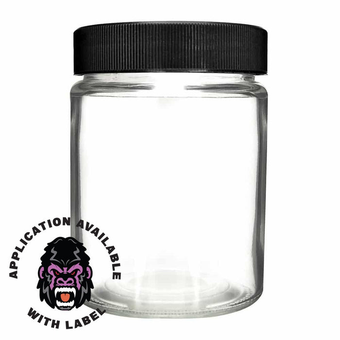 18oz Glass Jar with White or Black Lid - (24 Count)-Glass Jars