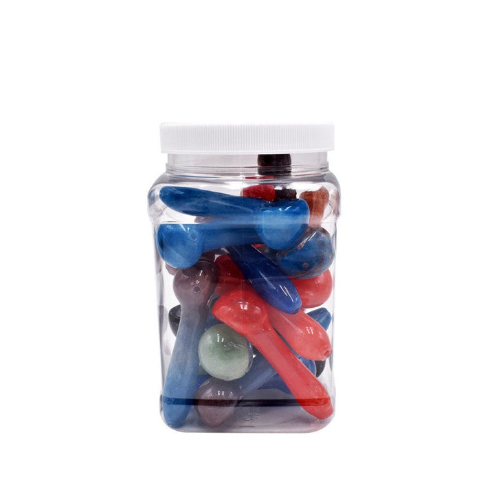 2" - 2.5" Peanut Hand Pipe Assorted Small Display - (20 Count Display)-Hand Pipes, Rigs, & Bubblers