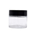 2 oz Clear Glass Jar With Glossy Black Child Resistant Lid - (100 Count)-Glass Jars
