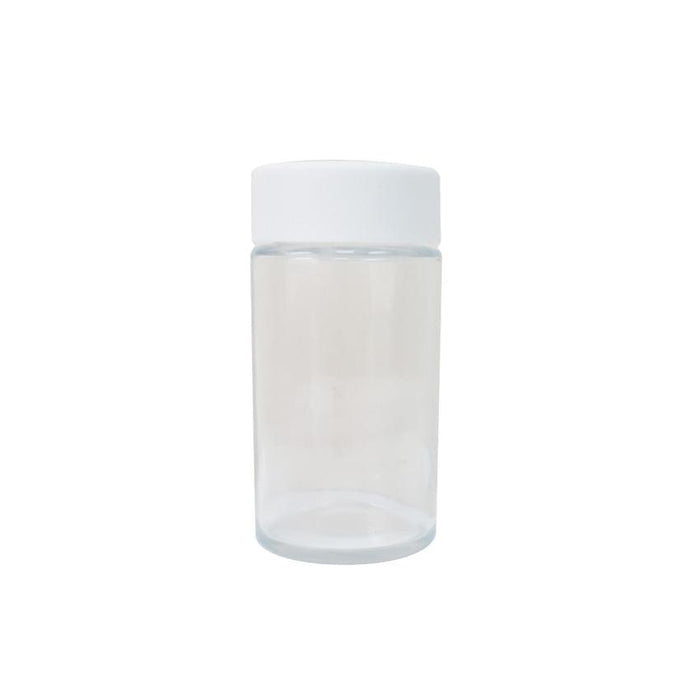 2 oz Clear Glass Jar With Matte White Child Resistant Lid - (200 Count)-Glass Jars
