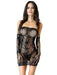 2 Pc Canna Mini Dress &amp; Gloves - Black-LINGERIE > Dress