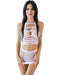 2 Pc Sexy Cutout Skirt Set - Pink-LINGERIE