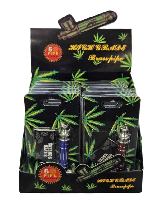 3" Diamond Cut Metal Hand Pipe Screen Pack - (12 Count Display)-Hand Pipes, Rigs, & Bubblers-MJ Wholesale
