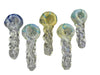 3" Twisted Frit Bowl Glass Hand Pipe - (5 Count)-Hand Pipes, Rigs, & Bubblers