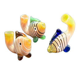2.5" Fish Chillum - Design May Vary - (1 Count)-Hand Glass, Rigs, & Bubblers