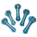 2.5" Spoon Blue and Rasta Line Hand Pipe - Design And Color May Vary - (1 Count)-Hand Pipes, Rigs, & Bubblers