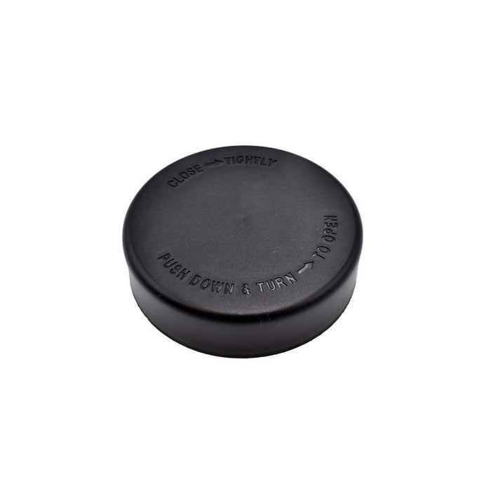 2oz Clear Glass Jar - Black Child Resistant Lids - (200 Count Per Case)-Glass Jars