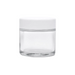 2oz Clear Glass Jar - White Child Resistant Lids - (200 Count Per Case)-Glass Jars