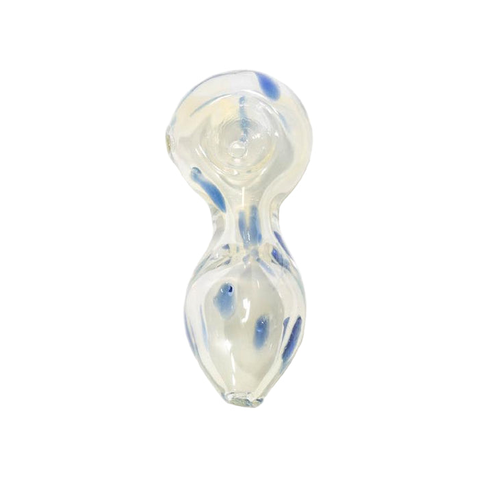 3″ Blue Spotted Glass Hand Pipe - (1 Count)-Hand Pipes, Rigs, & Bubblers