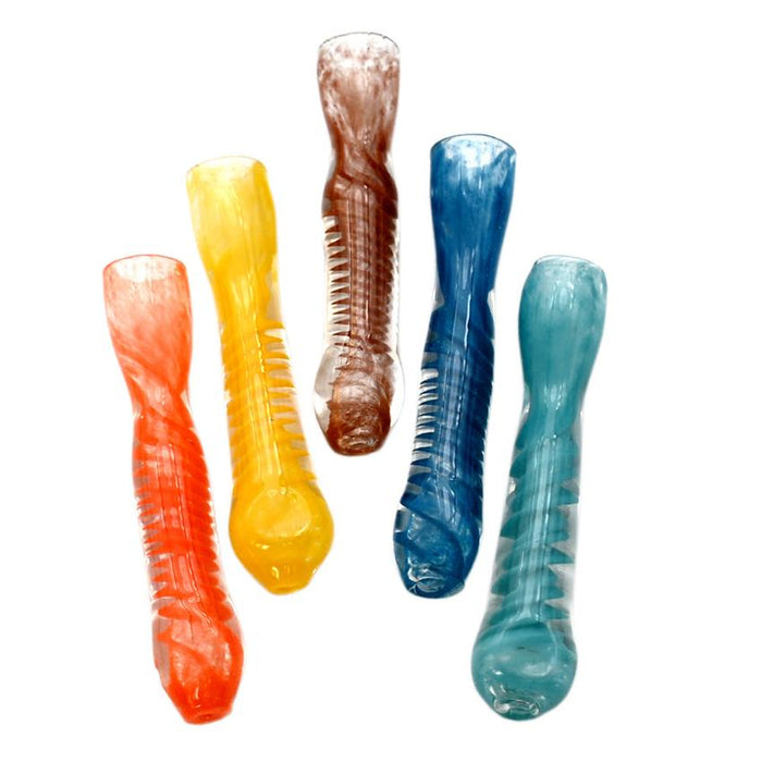 3" Chillum Pipe - Design And Color May Vary - (5 Count)-Hand Pipes, Rigs, & Bubblers