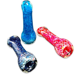 3" Chillum Thick Frit - Design May Vary - (1 Count)-Hand Glass, Rigs, & Bubblers