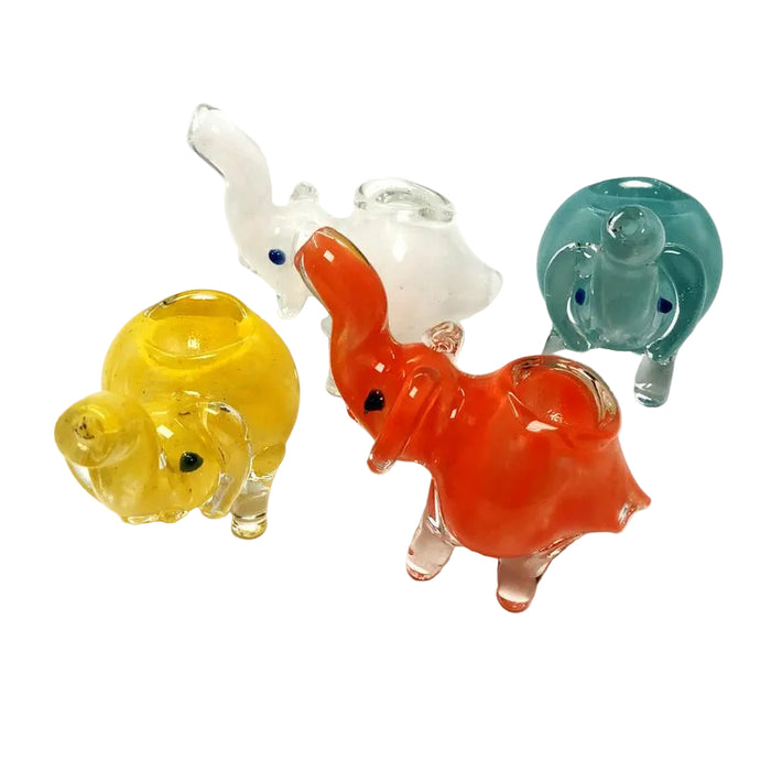 3" Color Gradient Tiny Elephant Hand Pipe - Design And Color May Vary - (1 Count)-Hand Pipes, Rigs, & Bubblers