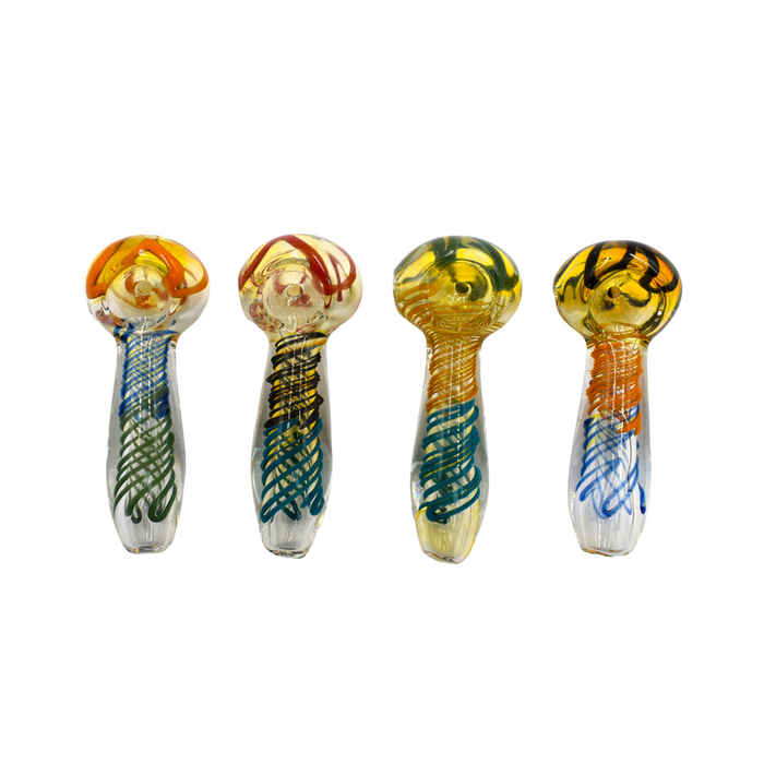 3" Cross Net Hand Pipe Colors May Vary - (1 Count)-Hand Pipes, Rigs, & Bubblers