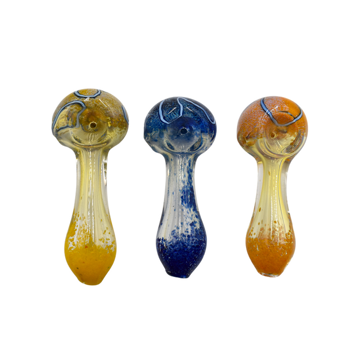 3" Dotted Fumed Hand Pipe Colors May Vary - (1 Count)