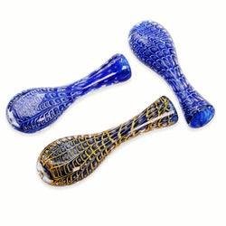 3" Double Lear Chillum - Design May Vary - (1 Count)-Hand Glass, Rigs, & Bubblers
