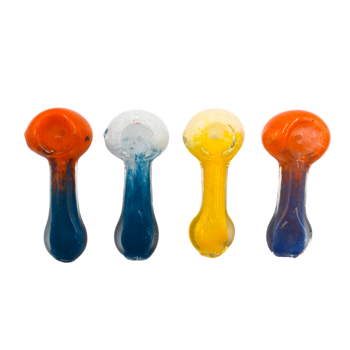 3" Flat Frit Hand Pipe Colors May Vary - (1 Count)