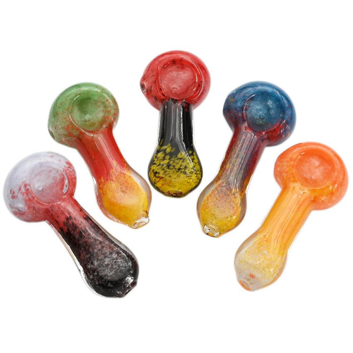 3" Heavy Rasta Multi-Color Flap Mouth Hand Pipe - Design And Color May Vary - (4 Count)-Hand Pipes, Rigs, & Bubblers
