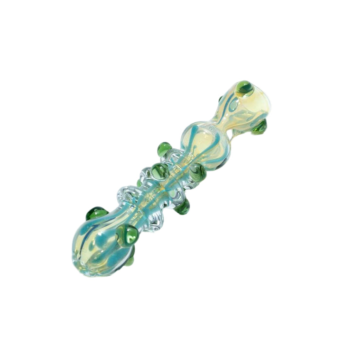 3″ Jade Green Fumed Chillum Glass Hand Pipe - (1 Count)-Hand Pipes, Rigs, & Bubblers