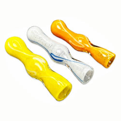 3" Multi-Colored Chillum - Design May Vary - (1 Count)-Hand Glass, Rigs, & Bubblers