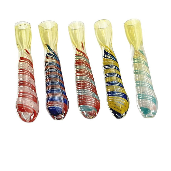 3" Spiral Chillum - Design And Color May Vary - (1 Count)-Hand Pipes, Rigs, & Bubblers