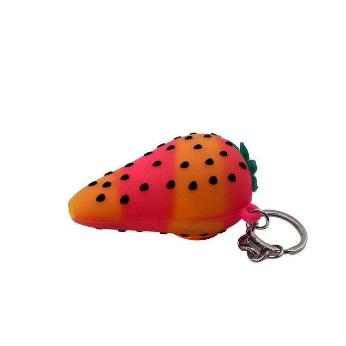 3" Strawberry Silicone Hand Pipe - Color May Vary - (1, 3 OR 6 Count) 1 Count-