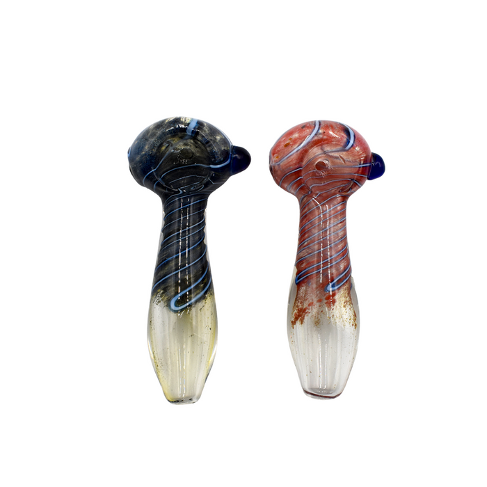 3" Swirl Fumed Tip Hand Pipe Colors May Vary - (1 Count)-Hand Pipes, Rigs, & Bubblers-MJ Wholesale