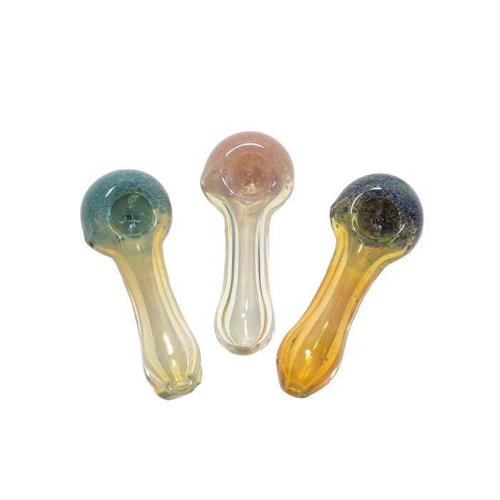 3″ Two Toned Vibrant Glass Hand Pipe - Colors May Vary (1 Count)-Hand Pipes, Rigs, & Bubblers