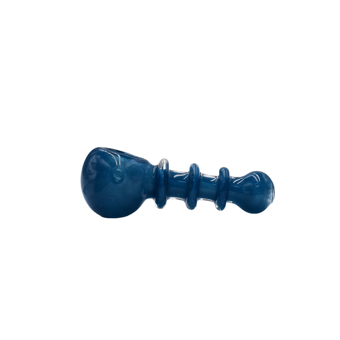3.3" Triple Ring Spoon Glass Hand Pipe - (1 Count)-Hand Pipes, Rigs, & Bubblers