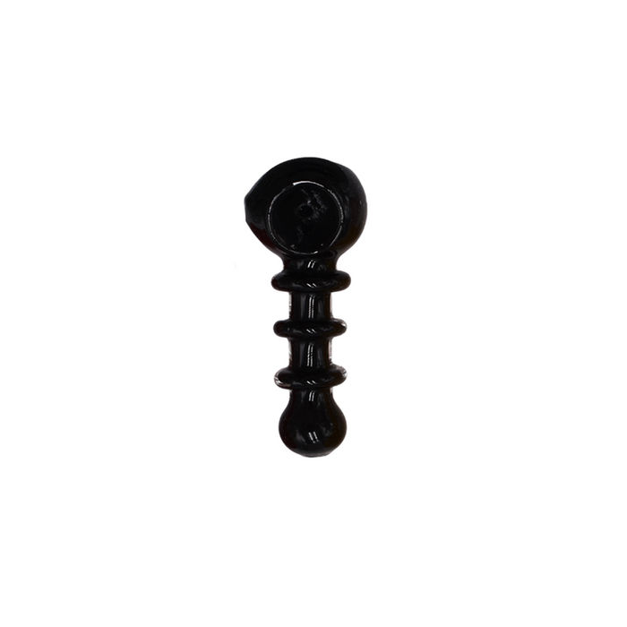 3.3" Triple Ring Spoon Glass Hand Pipe - (1 Count)-Hand Pipes, Rigs, & Bubblers