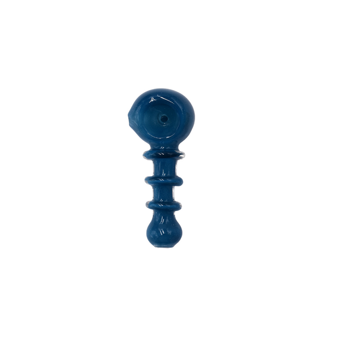 3.3" Triple Ring Spoon Glass Hand Pipe - (1 Count)-Hand Pipes, Rigs, & Bubblers