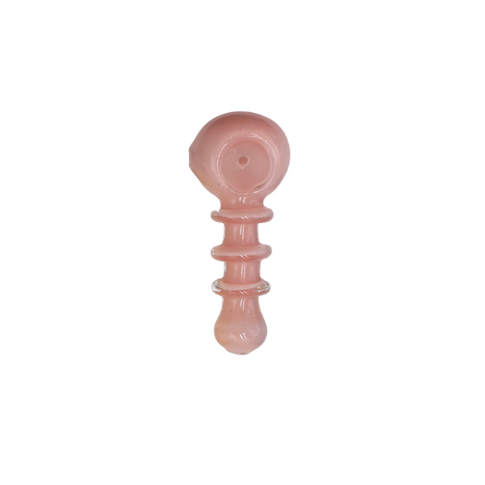 3.3" Triple Ring Spoon Glass Hand Pipe - (1 Count)-Hand Pipes, Rigs, & Bubblers