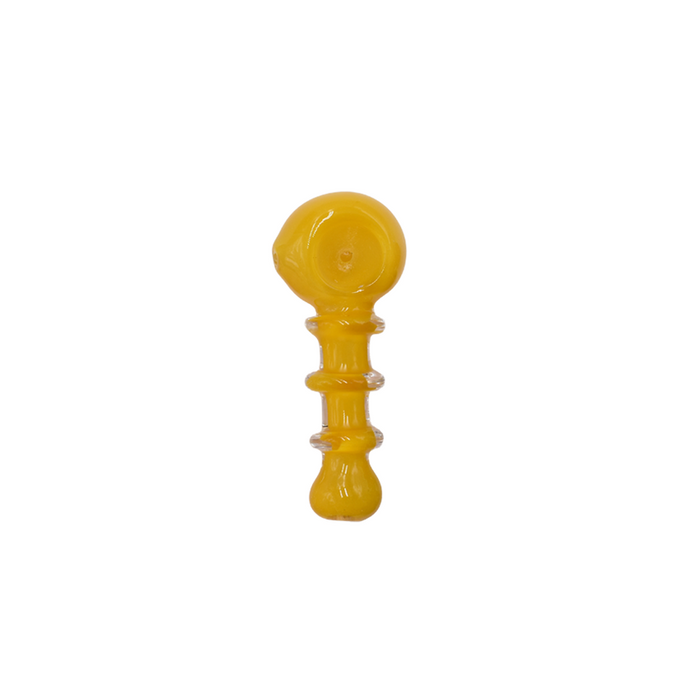 3.3" Triple Ring Spoon Glass Hand Pipe - (1 Count)-Hand Pipes, Rigs, & Bubblers