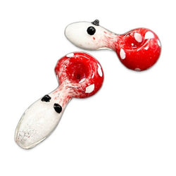 3.5" Double Frit Glass Hand Pipe - Design May Vary - (1 Count)-Silicone Hand Pipe
