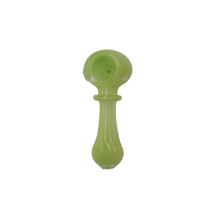 3.5" Full Frit Art Flat Mouth Spoon Hand Pipe - (1 Count)-Hand Pipes, Rigs, & Bubblers